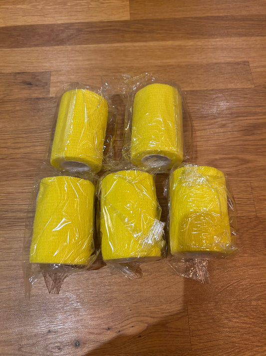 Yellow sock wrap 7.5cm