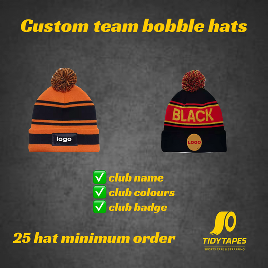 Custom team bobble hats